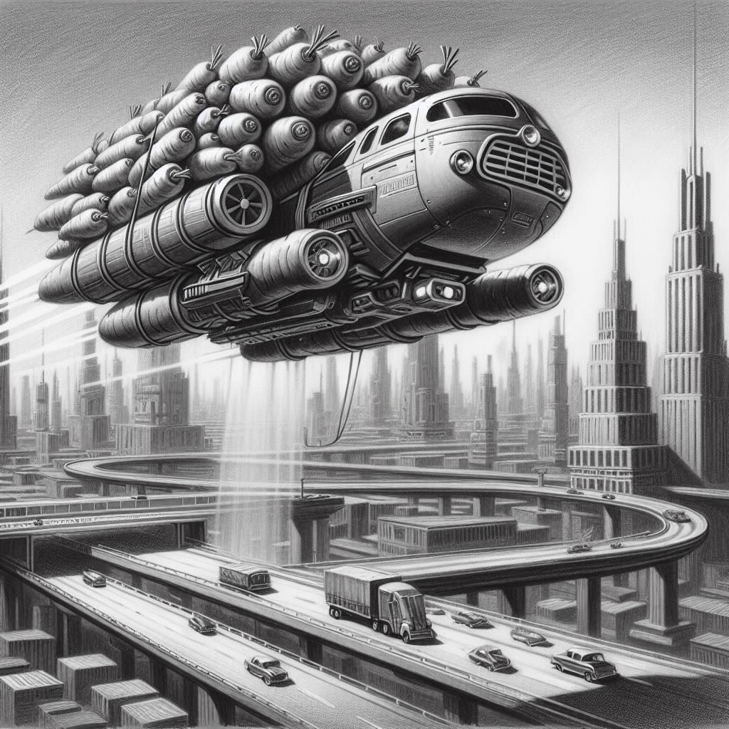 A typical carrot delivery truck circa 1957..